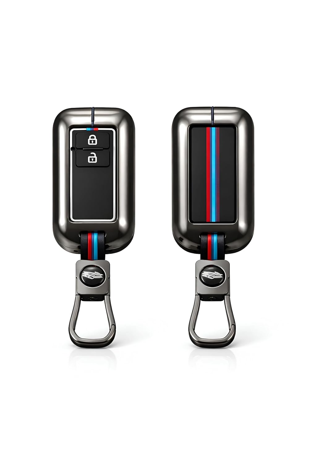 Premium Metal Key Cover – 2 Button Smart Key