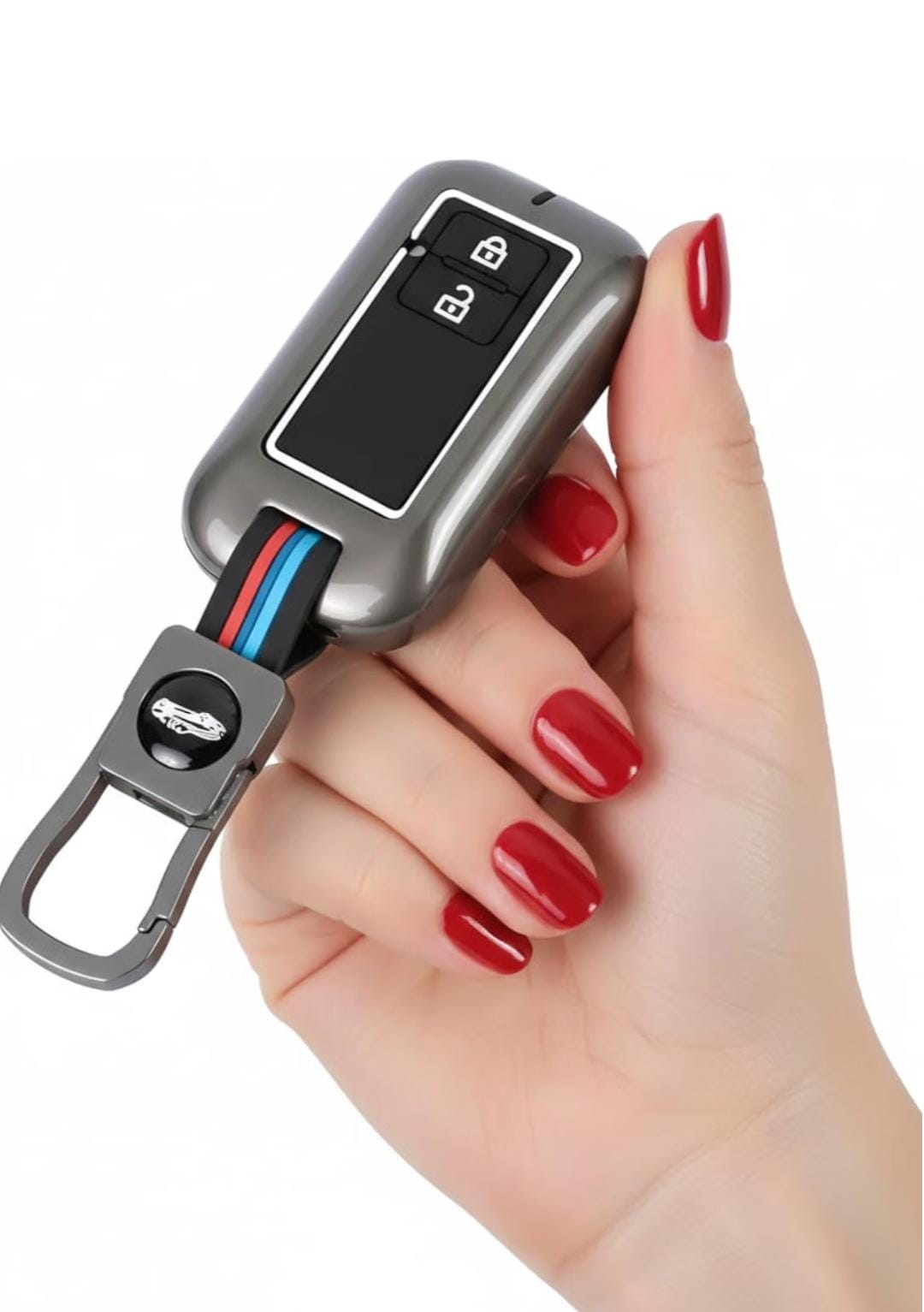 Premium Metal Key Cover – 2 Button Smart Key