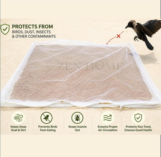 Thin Cotton Papad & Food Drying Cloth with Net and Zip