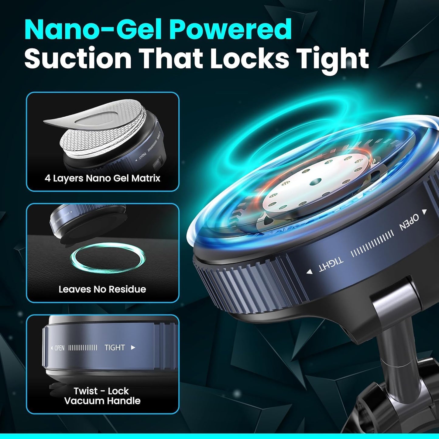 360° Vacuum Magnetic Car Phone Mount